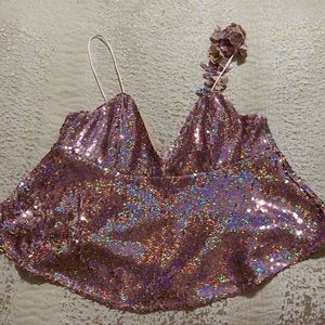 PINK SPARKLY CAMI
